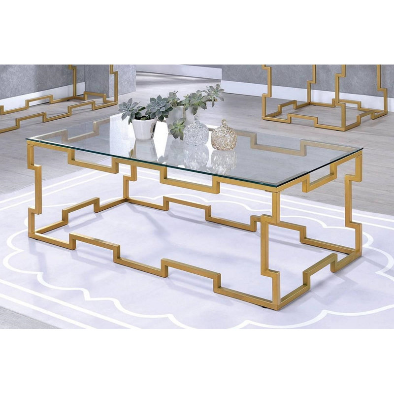 Romine Glass Top Coffee Table