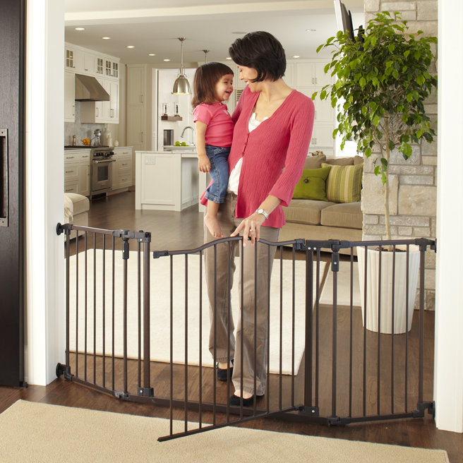 Matte Bronze 30" Tall Metal Swinging Baby Gate
