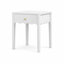 Table de chevet blanche avec tiroir