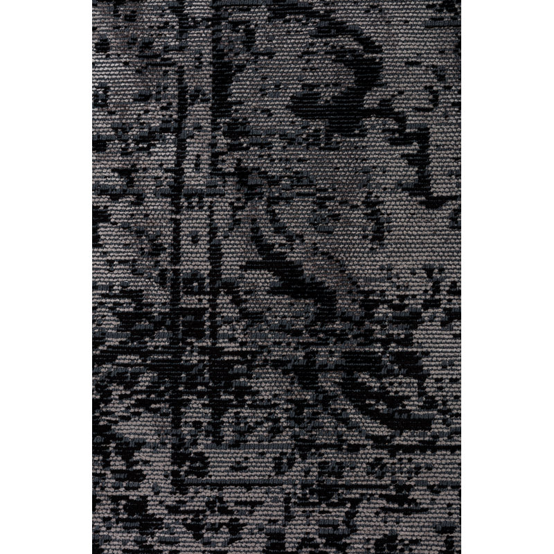 Rapture Gray/Black Oriental Luxury Area Rug, Rectangle 7'10" x 11'2"