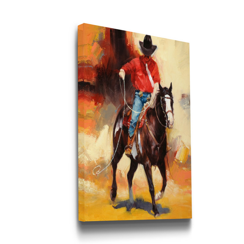 «Rodeo Style», reproduction d'art sur toile tendue, H 20 po x l 16 po x P 1 po