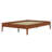 Contemporary Wood Platform Bed Frame with Wooden Slats and Metal Support-1878963759