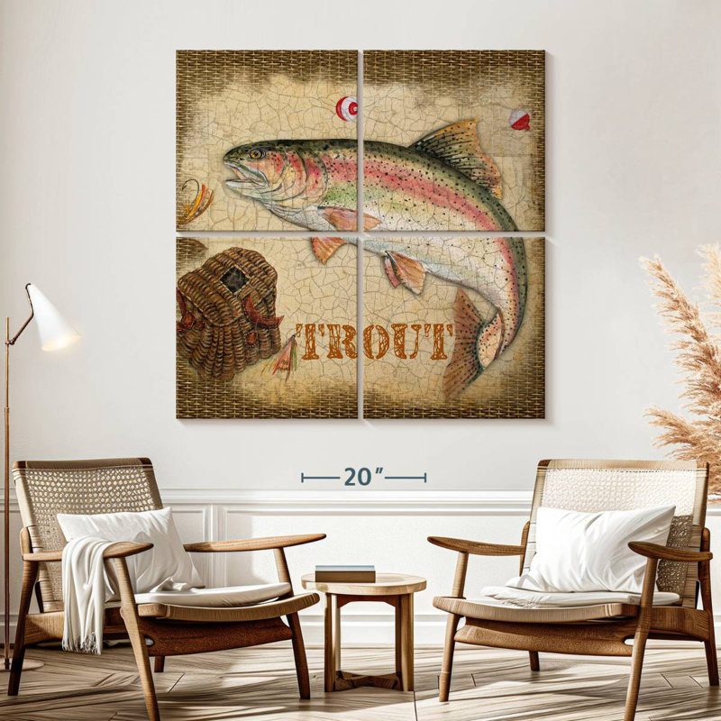 Senne Trout Catch, 57" H x 57" W
