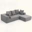 Ensemble de canapé moderne en mousse avec 5 coussins décoratifs - Conception modulaire, revêtement doux, canapé modulaire en L pour le salon