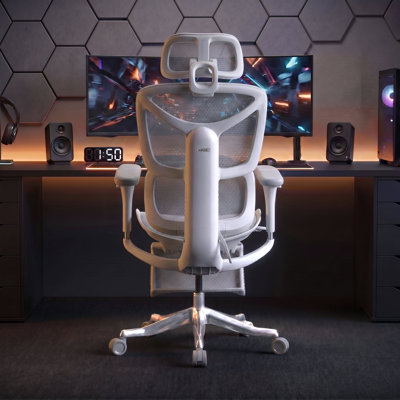 One-Touch Control Ergonomic Mesh Task Chair with 3-Level Recline Lock, High-end Office chair,Computer Chair with Adjustable Backrest & Lumbar Support & 6D Armrests & 3D Headrest