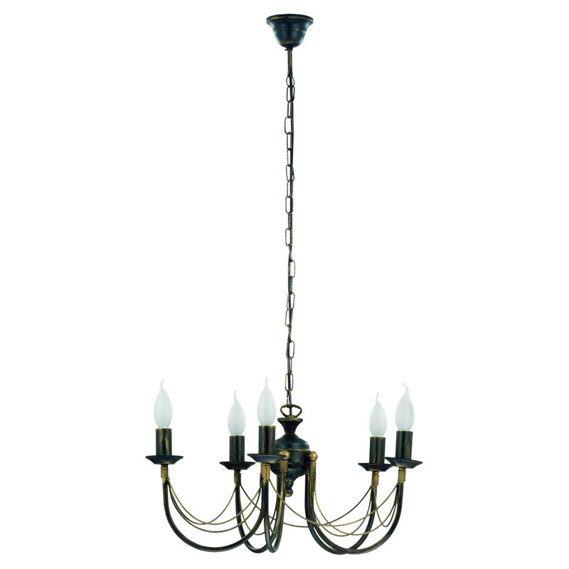 Elam 5 - Light Candle Style Chandelier