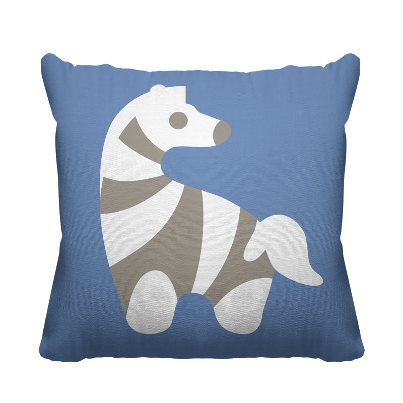 Coussin décoratif Simbi, L 15 po x H 15 po, Pervenche