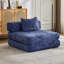 Lit de sol convertible bleu foncé, siège simple modulaire à compression désossée, sans assemblage, chenille pour espaces de vie avec chenille, chambre d'assemblage-1284205656