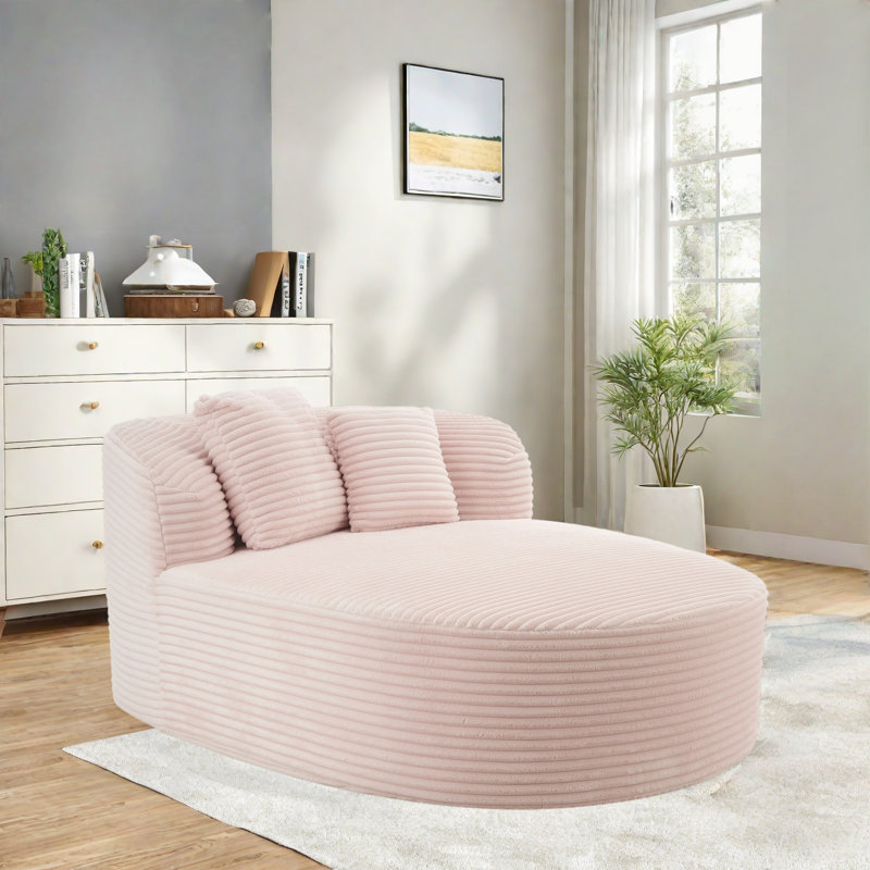 Chaise moderne avec 2 coussins de soutien, Rose