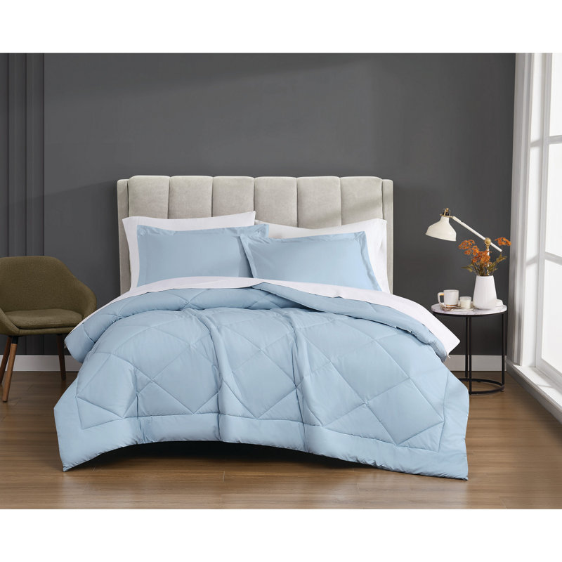 Cotton Standard Comforter, Twin XL Comforter + 1 Standard Sham, Blue