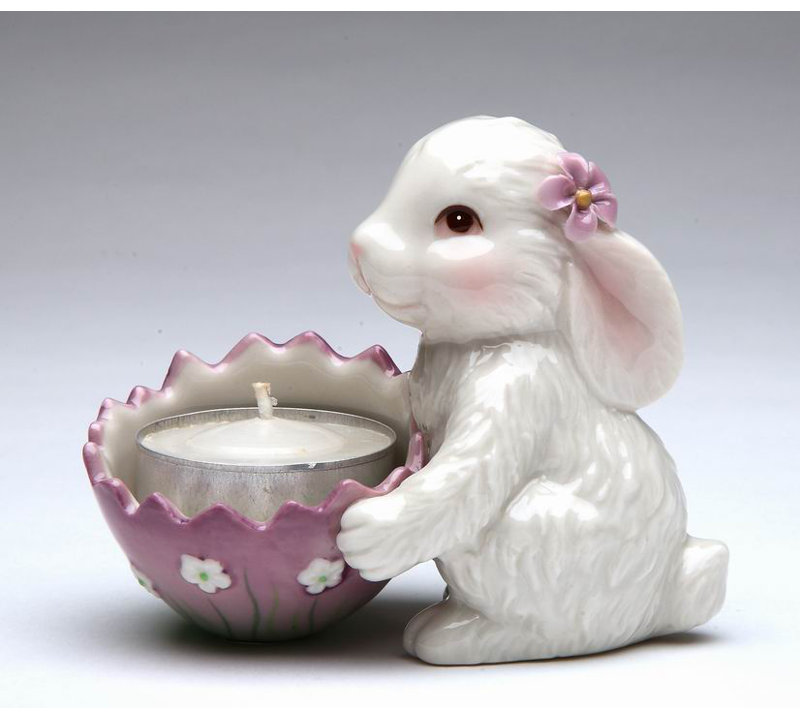 Photophore en porcelaine Bunny