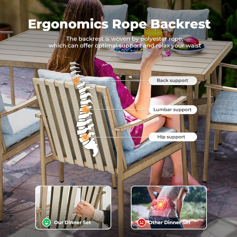 2 PCS Dining Chairs With Removable Cushions