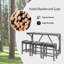 Ensemble de table de bar 4 pièces en bois massif avec charge USB-708088227-708088231