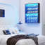  6-Tier Wall Mounted Glass Display Case with Handleless Pop-Up Door, Dimmable 3-Color Motion Sensor LED Lights -911560535