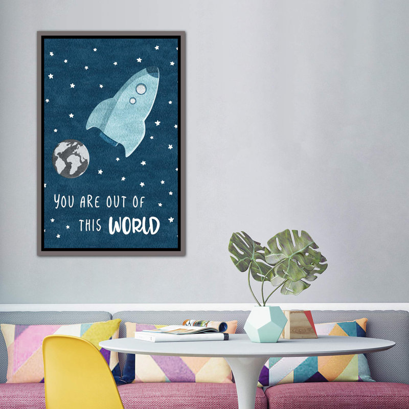 « out of the world », art, H 60 po x l 40po x P 1,5 po, Toile encadrée de bois rustique foncé