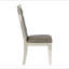 Ensemble de 2 chaises d'appoint de style glamour avec dossier capitonné en acrylique et dossier capitonné à finition champagne