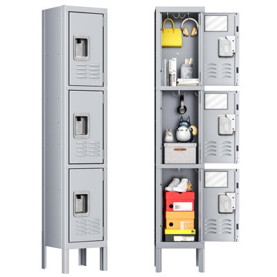 66.14"H Metal Storage Cabinet (Three Doors)