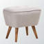 Repose-pieds capitonné standard 19,29 po Karlisha-861497212