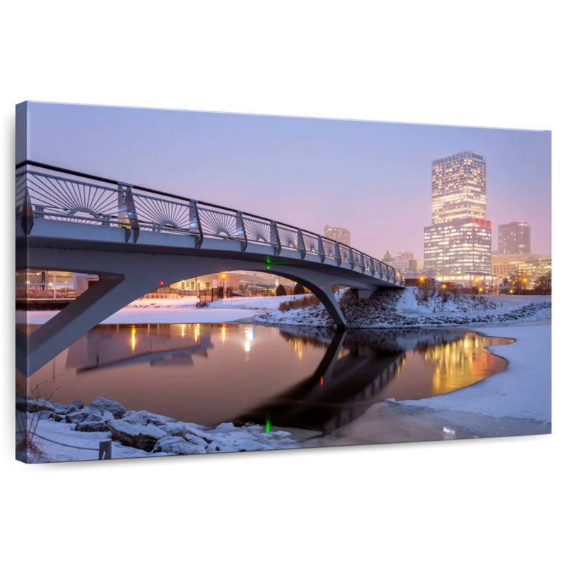 Nicci Milwaukee Winter Reflections, 32" H x 48" W