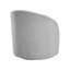 Fauteuil d'appoint pivotant tonneau gris clair avec structure en bois massif-134538002