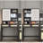 Makeup Vanity with Lights in 3 Colors & Openable Mirror,Vanity Desk with 4 Drawers & 1 Cabinets & Shelves,Vanity Table Rattan Vanity Dresser,for Bedroom