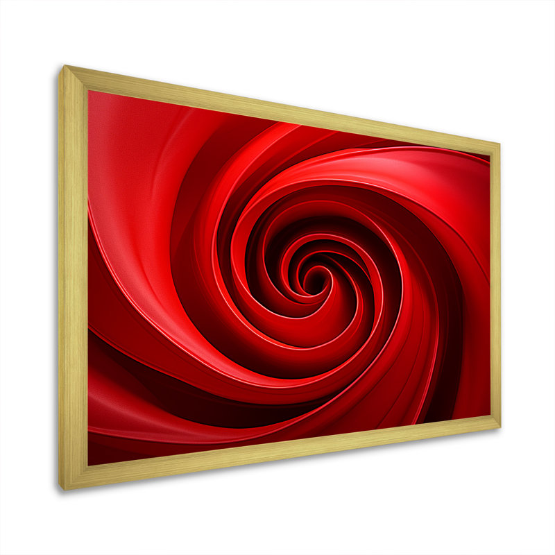 Maville - Abstract Spirals, art mural, H 12 po x l 20 po x P 1 po, Impression sur dorée toile encadrée