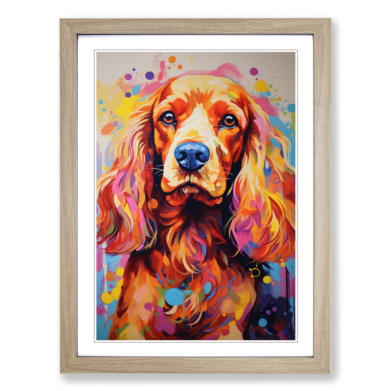 Single Picture Frame Print on Wood, Oak Framed, 34cm H x 25cm W