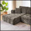 Canapé modulaire surdimensionné en L Chenille-1243703940
