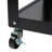 3 Tier Large Steel Rolling Cart With Wheels Power Strip And Drop Leaves Supports Up To 300 Lbs