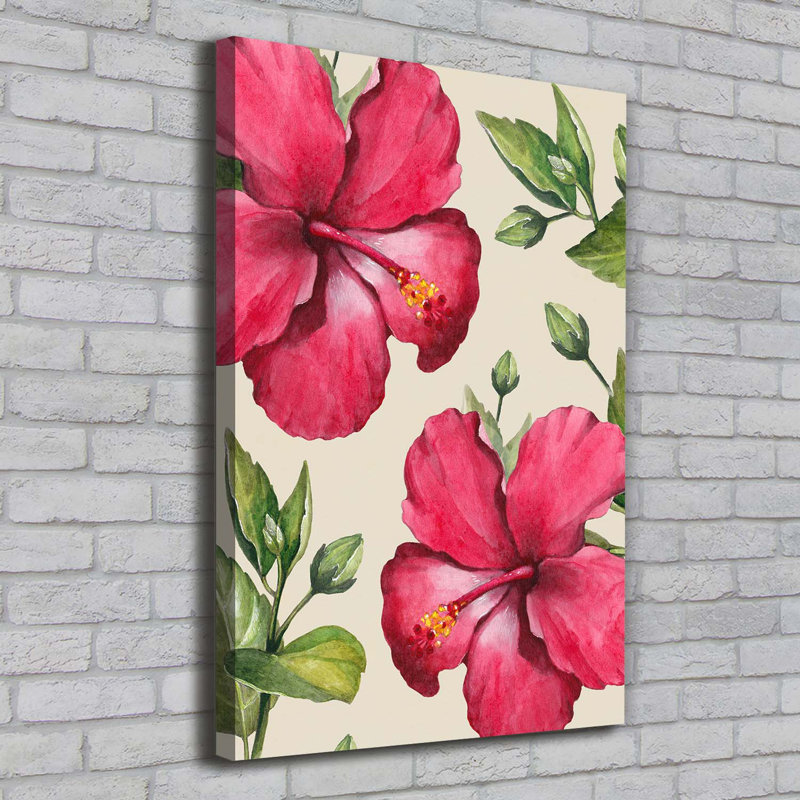 Hawaiian flowers 1 Piece Wrapped Canvas Wall Art