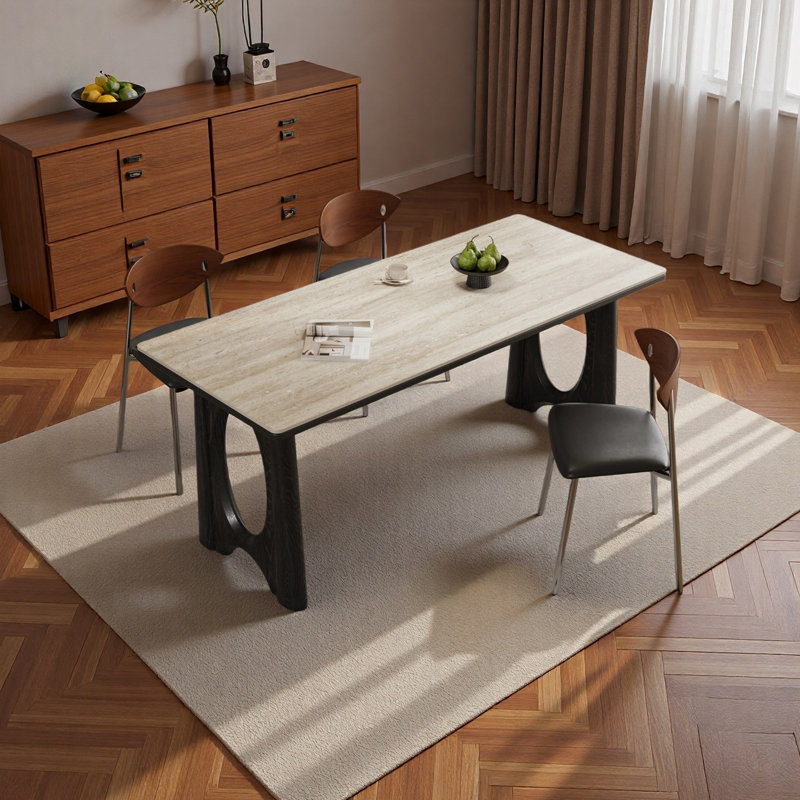 Table de salle à manger élégante et tendance, H 29,52 po x L 70,86 po x l 27,55 po