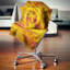 Mystic Golden Fractal - coussin imprimé abstrait-30628709-30628713