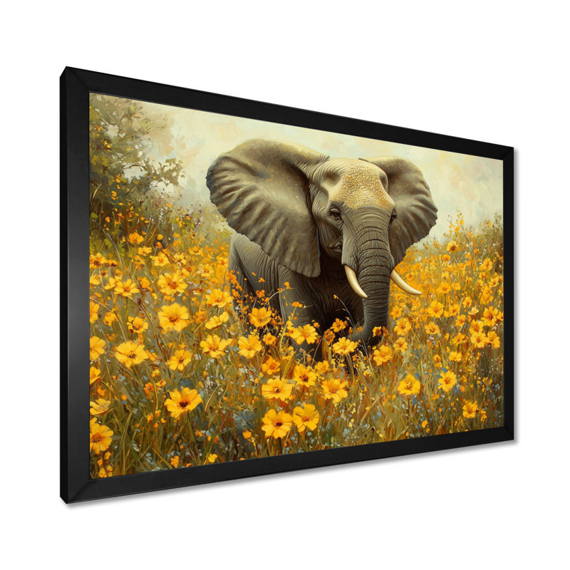 Gulbranson - Animals Wall Art, Single Picture Framed Print, 30" H x 40" W, Black