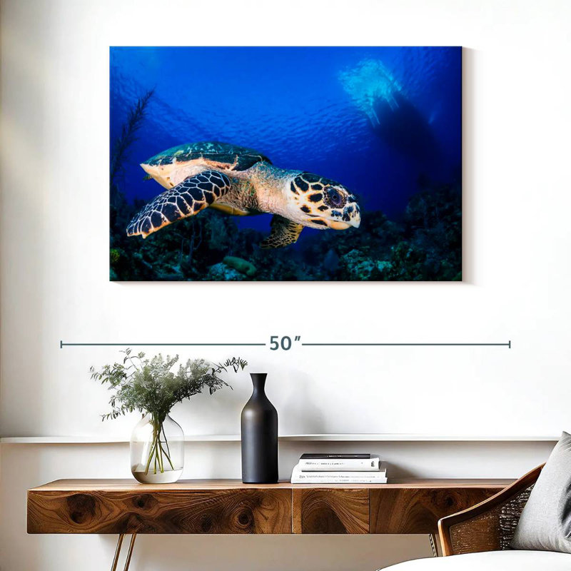 Brampt Underwater Hawksbill Turtle, 26" H x 39" W