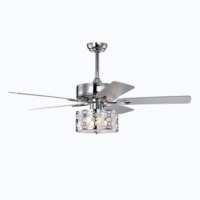 Eltaj 25.98'' Ceiling Fan with LED Lights, Silver