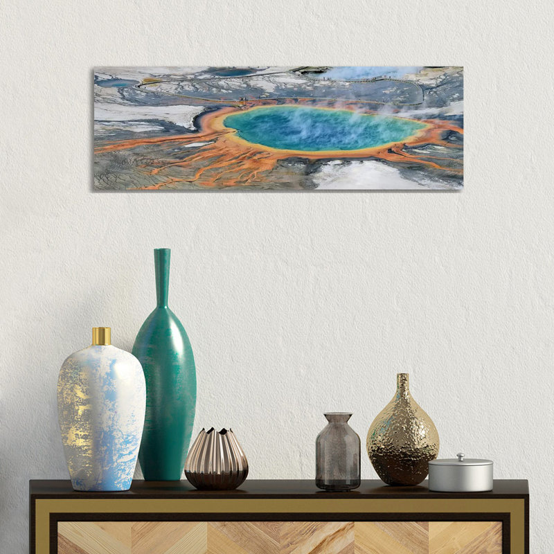 Grand Prismatic Spring - Yellowstone Np by Elmar Weiss - Wrapped Canvas Panoramic Print, 30.48 cm H x 91.44 cm W x 1.91 cm D