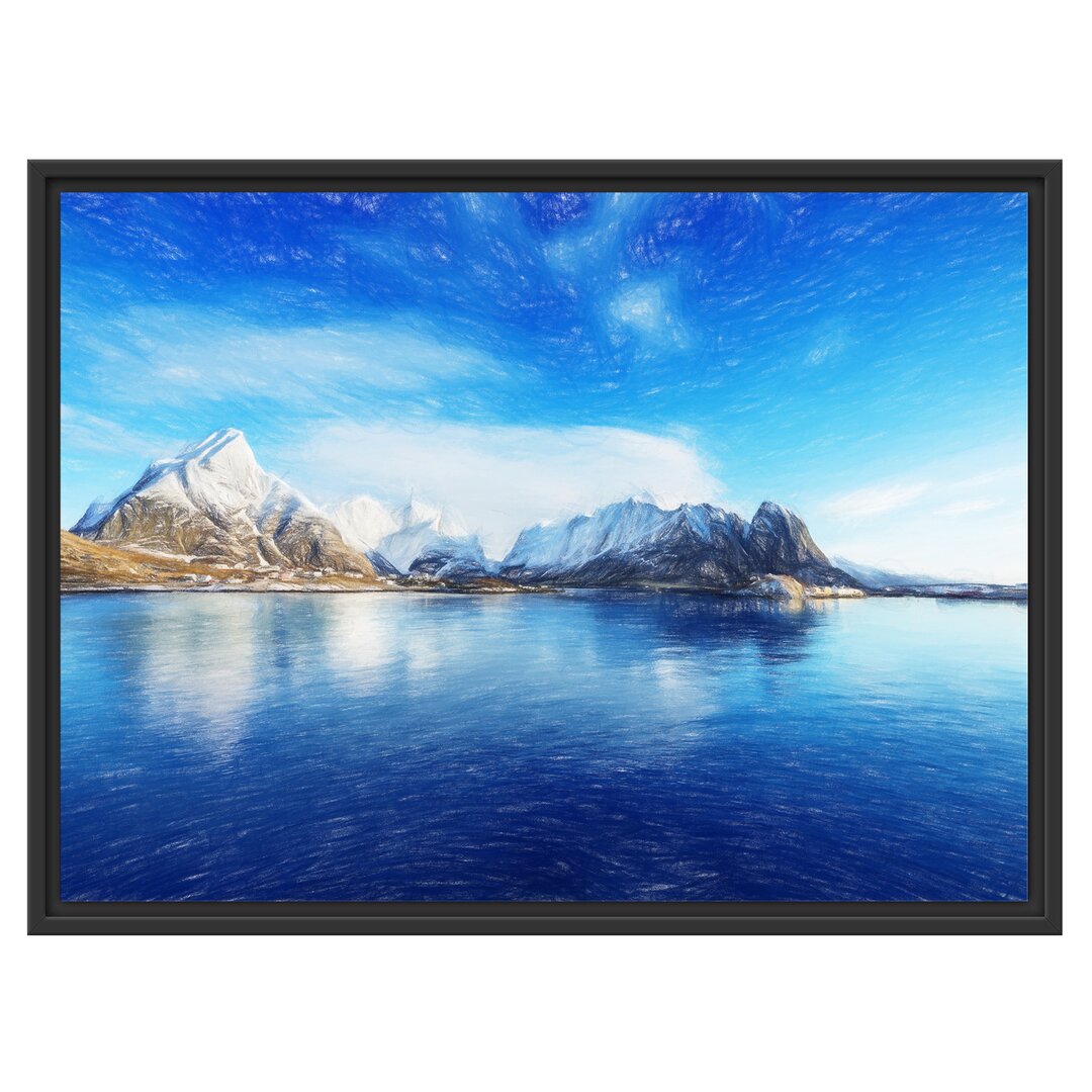 Gerahmtes Wandbild Lofoten in Norwegen