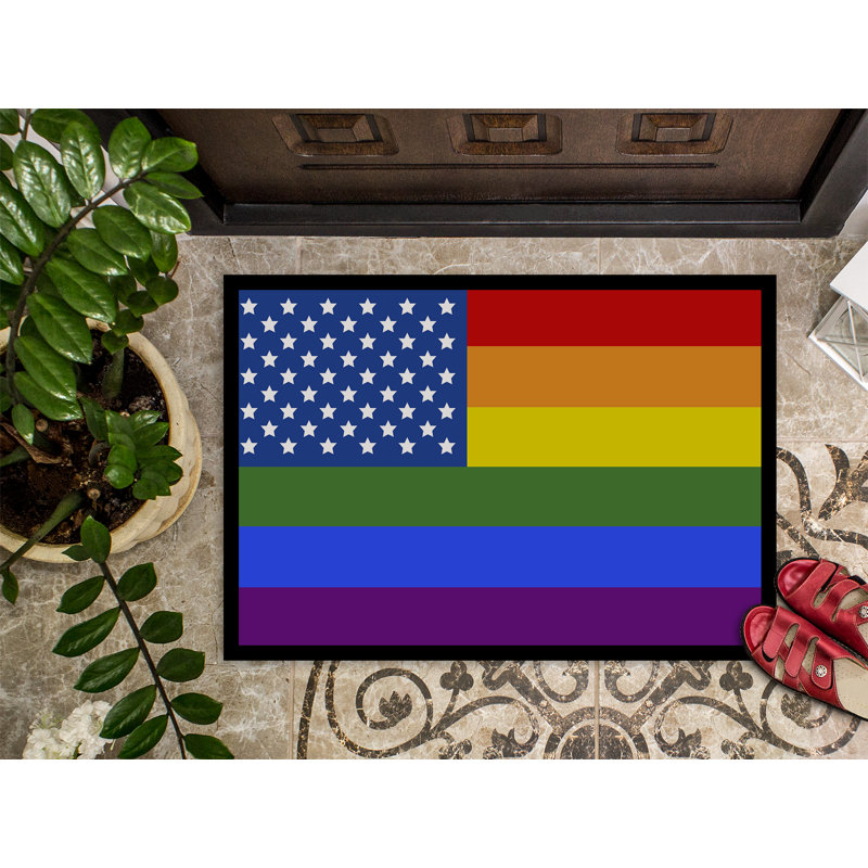 Tapis de porte USA Gay Pride, l 24 po x L 36 po, Fierté gay É.-U.-A.