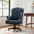 Swain 46.5'' H Traditional  Faux Leather Executive Chair with Solid Wood Base and Tufted Back-8319876