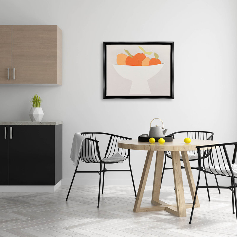 Art contemporain giclée orange de citron par Natalie Sizemore, H 25 po x l 31 po x P 1,7 po, Cadre flottant noir de jais