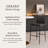 Maven Lane Gerard Stool with Faux Leather Upholstery-108989933-108989935