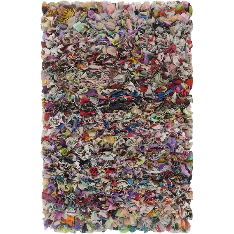 Cudney Shag Hand Woven Performance Abstract Rug, Rectangle 8' x 10'