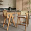 Tabouret de bar en plastique crème-1069750206