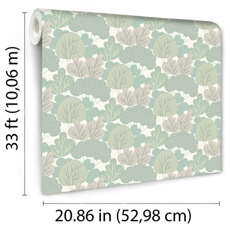 Papier peint Little Woods, Vert