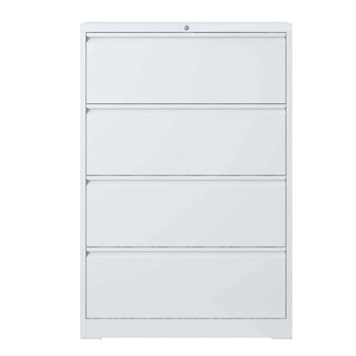 Classeur latéral 4 tiroirs, classeur avec serrure, classeur verrouillable pour le bureau personnel, classeur en métal verrouillable pour format légal / lettre / A4 / F4