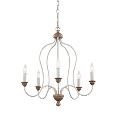 Lustre classique / traditionnel à 5 lumières de style bougie Avajo