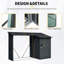 Outdoor Steel Firewood Rack And Metal Storage Shed