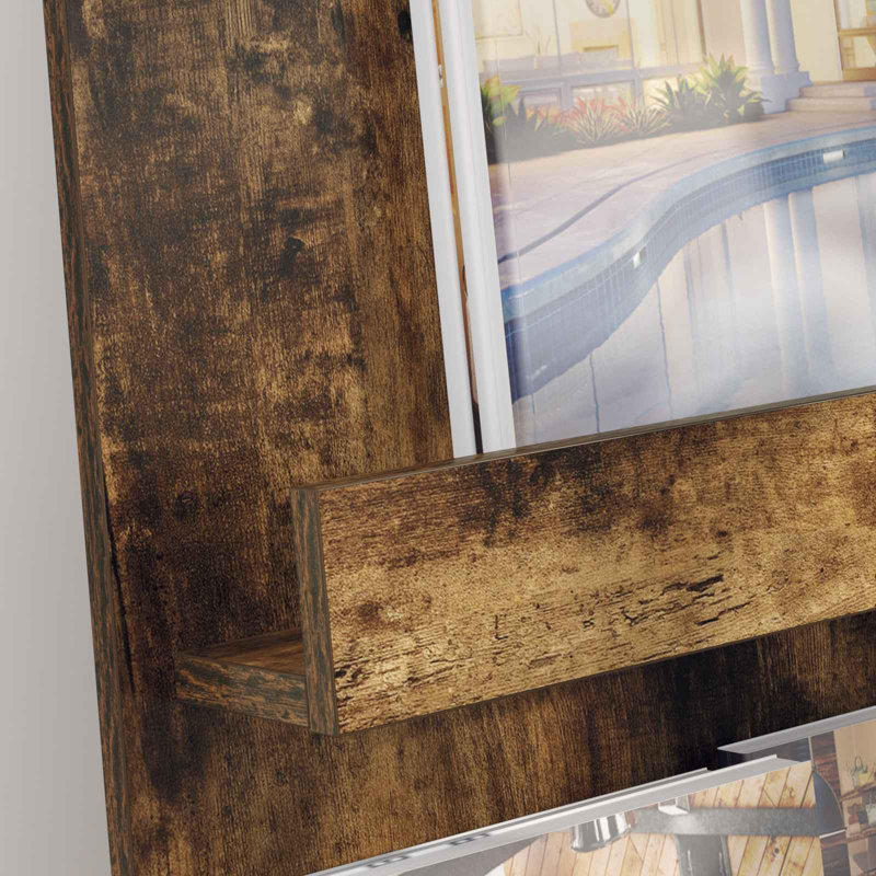 Wood Free Standing Magazine Rack, Brown