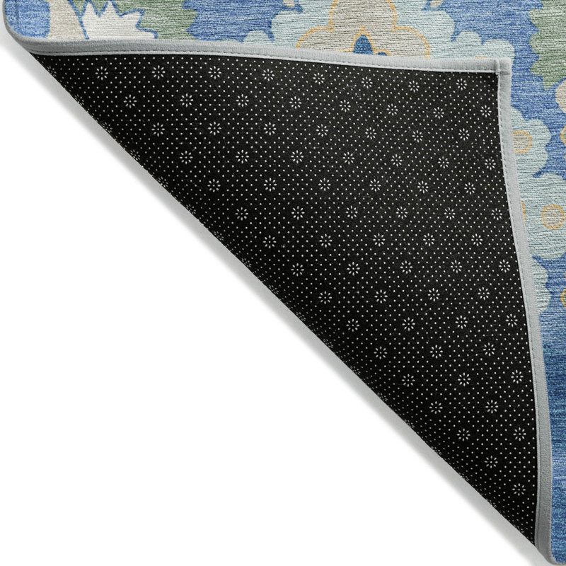 Tapis intérieur / extérieur bleu Vespera , 8 pi x 8 pi