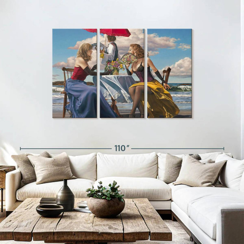 Leisha Cafe Oceanus, 48" H x 74" W